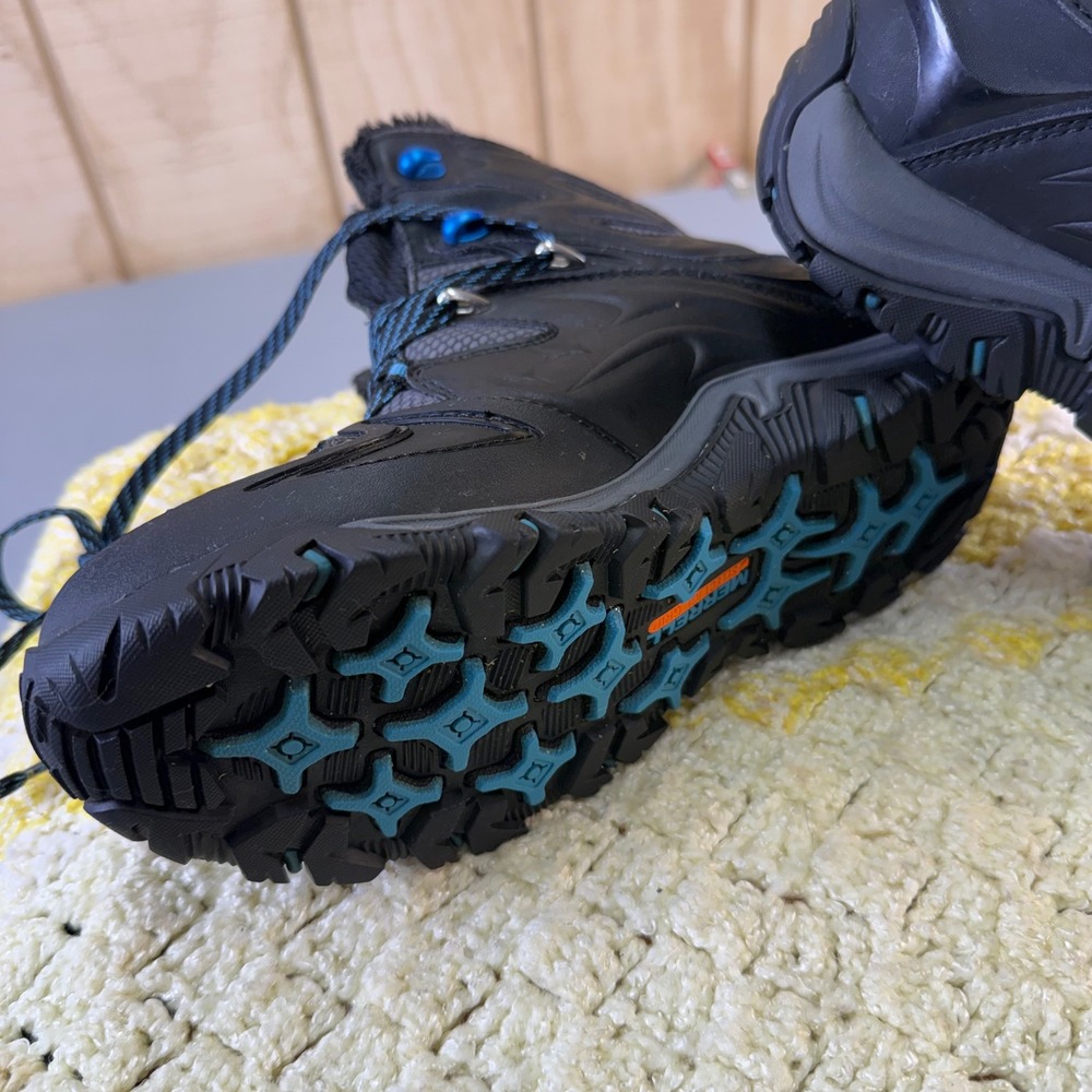 Merrell Womens Black Waterproof Winter Hiking Boots J21120 Size 9 Active Heat - Picture 4 of 16